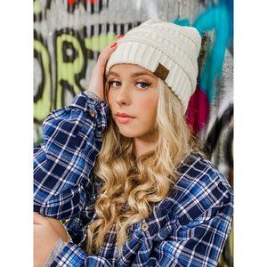 Classic Fuzzy Lined CC Beanie   HAT25  81-8